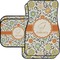 Swirls & Floral Car Floor Mats Set - 2 Front & 2 Back (Personalized)