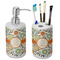Swirls & Floral Ceramic Bathroom Accessories Set (Personalized)
