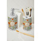Swirls & Floral Ceramic Bathroom Accessories - LIFESTYLE (toothbrush holder & soap dispenser)