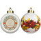 Swirls & Floral Ceramic Christmas Ornament - Poinsettias (APPROVAL)