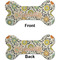 Swirls & Floral Ceramic Flat Ornament - Bone Front & Back (APPROVAL)
