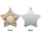 Swirls & Floral Ceramic Flat Ornament - Star Front & Back (APPROVAL)