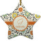 Swirls & Floral Ceramic Flat Ornament - Star (Front)
