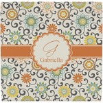 Swirls & Floral Ceramic Tile Hot Pad (Personalized)