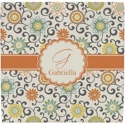 Swirls & Floral Ceramic Tile Hot Pad (Personalized)