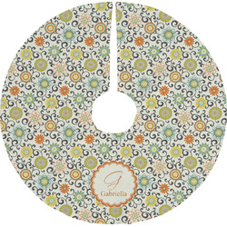 Swirls & Floral Tree Skirt (Personalized)