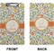 Swirls & Floral Clipboard (Legal) (Front + Back)
