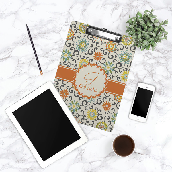 Swirls & Floral Clipboard - Lifestyle Photo