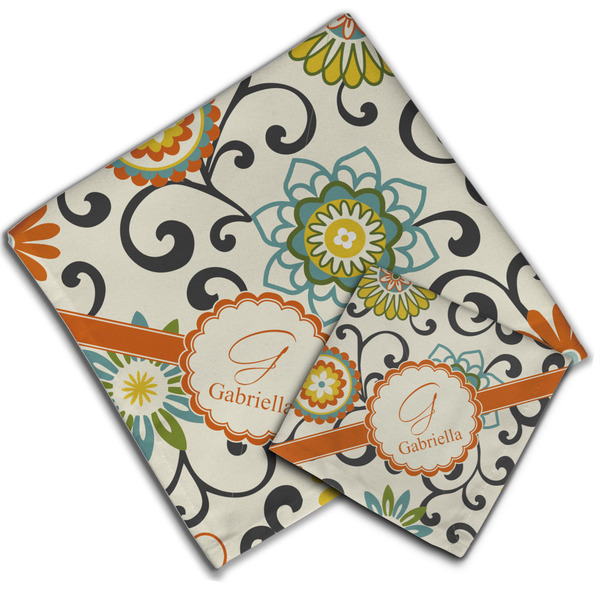 Swirls & Floral Cloth Napkins - Personalized Lunch & Dinner (PARENT MAIN)