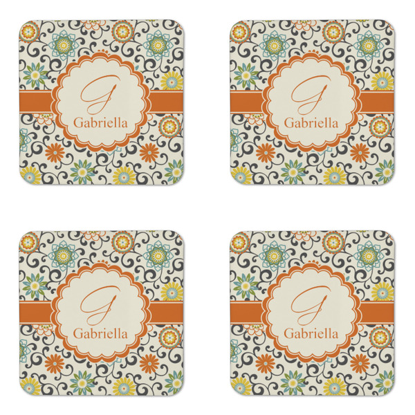 Swirls & Floral Coaster Set - APPROVAL