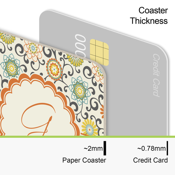 Swirls & Floral Coaster Thickness