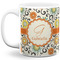 Swirls & Floral Coffee Mug - 11 oz - Full- White