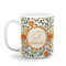 Swirls & Floral Coffee Mug - 11 oz - White