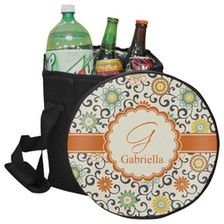 Swirls & Floral Collapsible Cooler & Seat (Personalized)