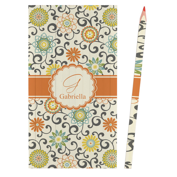 Swirls & Floral Colored Pencils - Front View