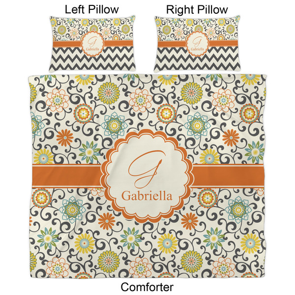 Swirls & Floral Comforter Set - King - Approval