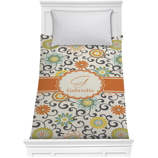 Swirls & Floral Comforter (Twin)