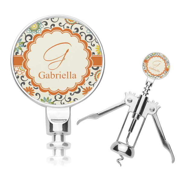 Custom Swirls & Floral Corkscrew (Personalized)
