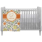 Swirls & Floral Crib Comforter / Quilt (Personalized)