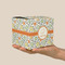 Swirls & Floral Cube Favor Gift Box - On Hand - Scale View