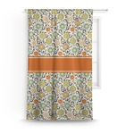 Swirls & Floral Curtain - 50"x84" Panel