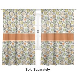 Swirls & Floral Curtain Panel - Custom Size