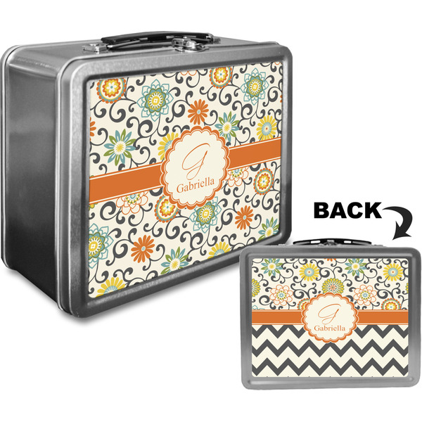 Swirls & Floral Custom Lunch Box / Tin Approval