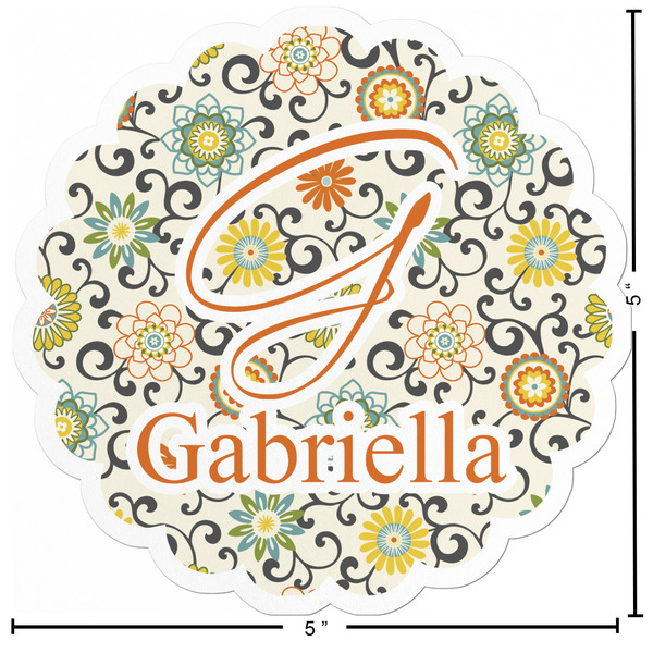 Swirls & Floral Custom Shape Iron On Patches - L - APPROVAL