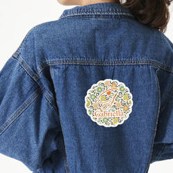 Swirls & Floral Twill Iron On Patch - Custom Shape - X-Large (Personalized)