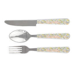 Swirls & Floral Cutlery Set (Personalized)