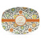Swirls & Floral Plastic Platter - Microwave & Oven Safe Composite Polymer (Personalized)