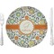 Swirls & Floral 10" Glass Lunch / Dinner Plates - Single or Set (Personalized)