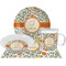 Swirls & Floral Dinner Set - 4 Pc (Personalized)