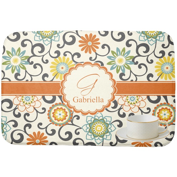 Swirls & Floral Dish Drying Mat
