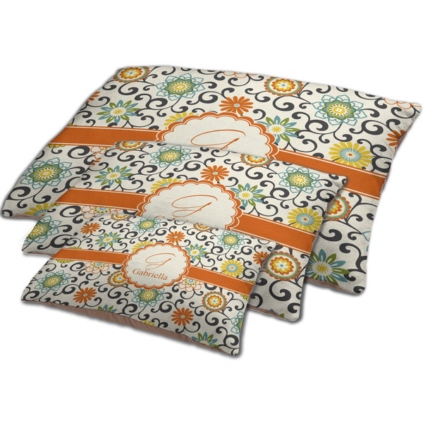 Swirls & Floral Dog Beds - MAIN (sm, med, lrg)