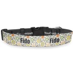Swirls & Floral Deluxe Dog Collar - Double Extra Large (20.5" to 35") (Personalized)