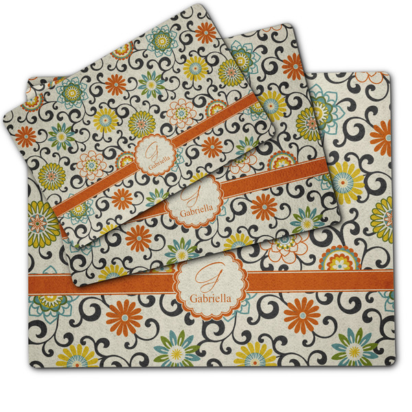 Swirls & Floral Dog Food Mat - MAIN (sm, med, lrg)