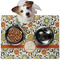 Swirls & Floral Dog Food Mat - Medium LIFESTYLE