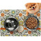Swirls & Floral Dog Food Mat - Small LIFESTYLE