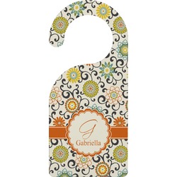 Swirls & Floral Door Hanger (Personalized)
