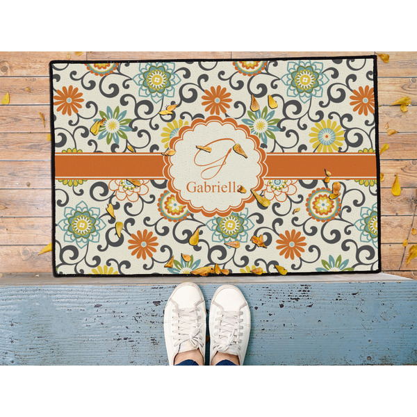 Swirls & Floral Door Mat - LIFESTYLE (Med)