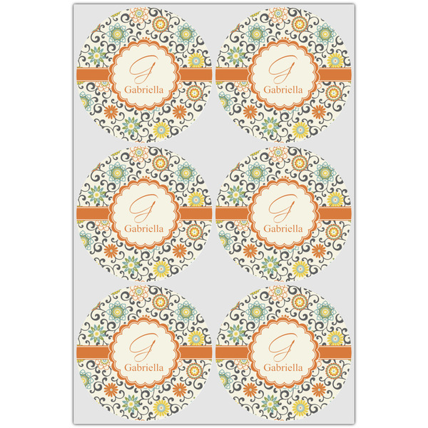 Swirls & Floral Drink Topper - Large - Set of 6