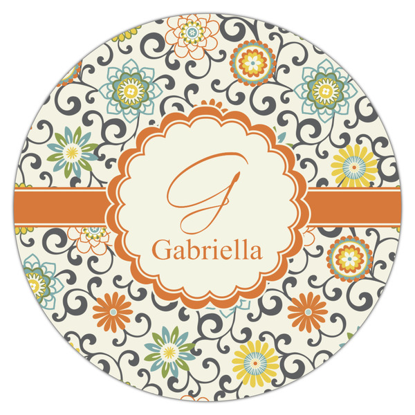 Swirls & Floral Drink Topper - Large - Single