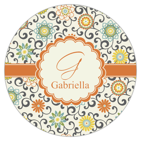 Swirls & Floral Drink Topper - Medium - Single