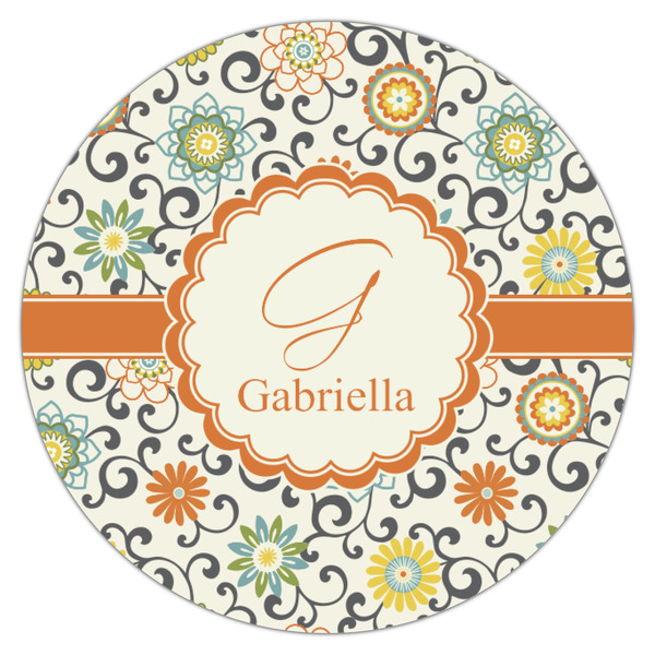 Swirls & Floral Drink Topper - Small - Single