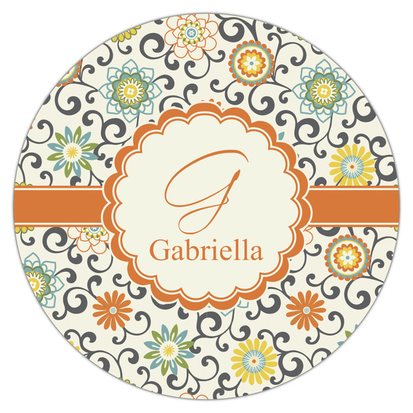 Swirls & Floral Drink Topper - XLarge - Single