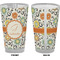 Swirls & Floral Pint Glass - Full Color - Front & Back Views