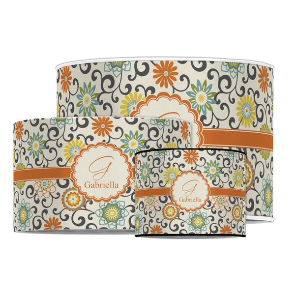 Swirls & Floral Drum Lampshades - MAIN