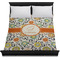Swirls & Floral Duvet Cover - Queen - On Bed - No Prop