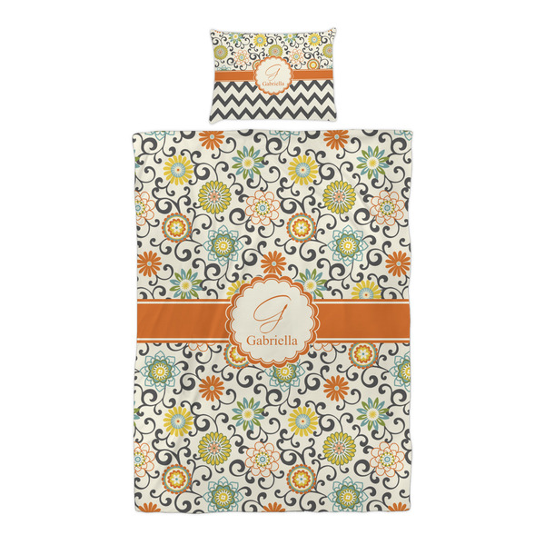 Swirls & Floral Duvet Cover Set - Twin XL - Alt Approval